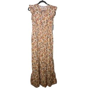 Sonoma Goods For Life Ruffle Sleeve Smocked Maxi Dress NWT Medium